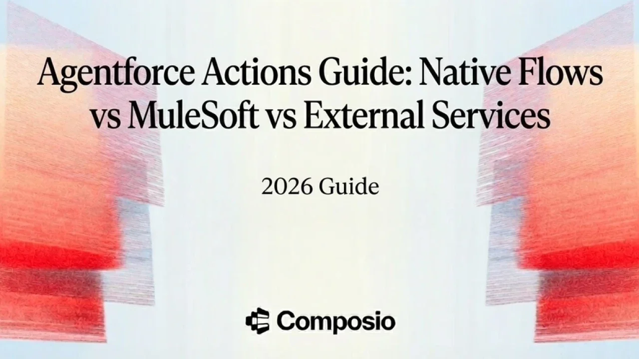 Agentforce Actions Guide (2026): Native Flows vs. MuleSoft vs. External Services