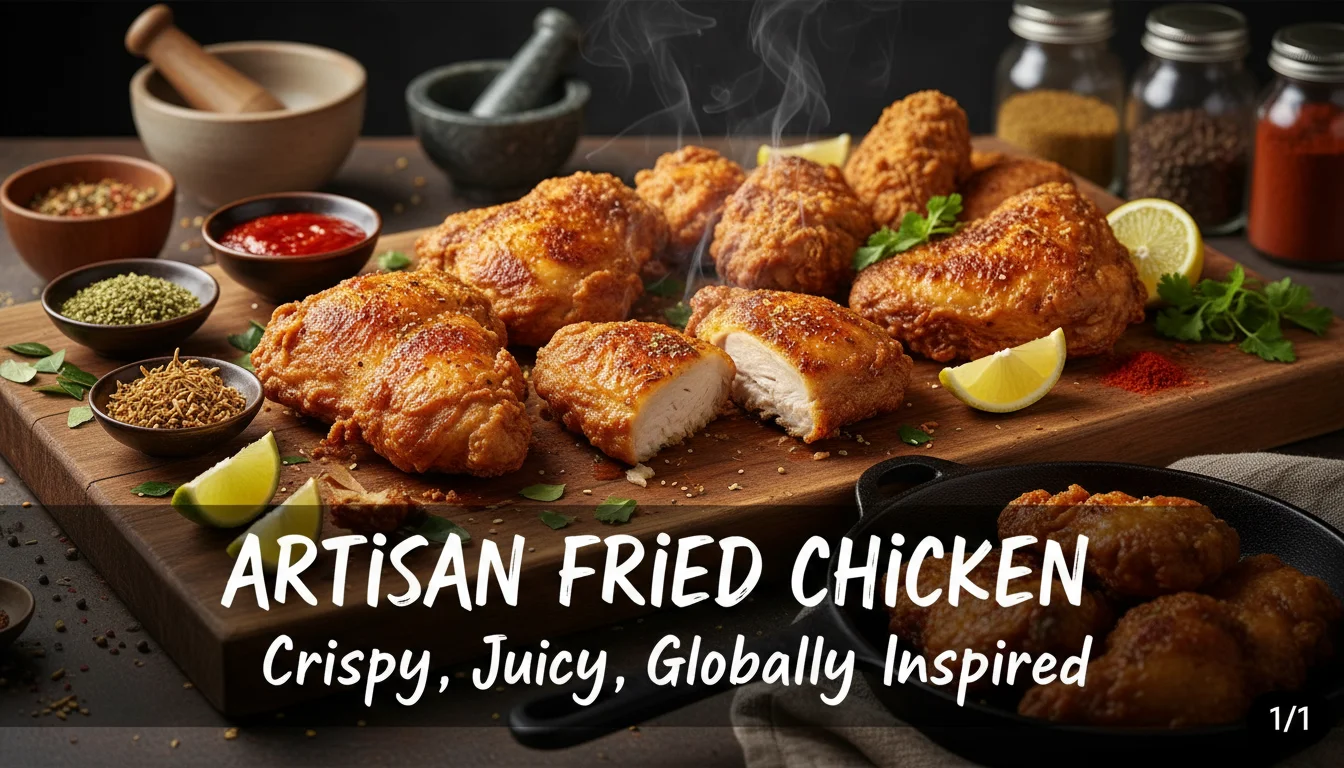 Global Fried Chicken - Fried - Artisan Fried Chicken Crispy, Juicy, Globally Inspired - Master global fried - Gemini Auto Post