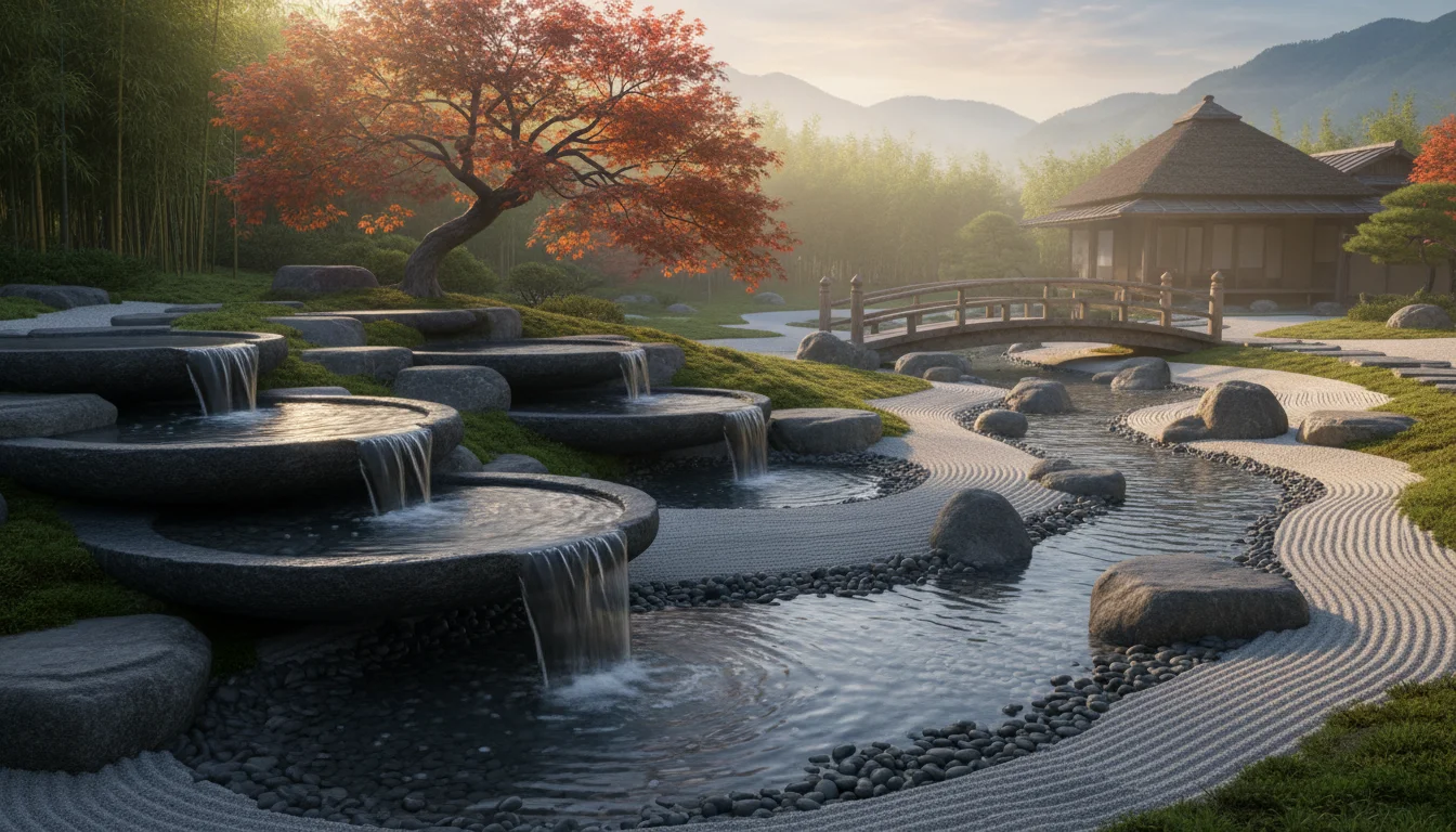 Zen Garden Flow - elegant design - Zen Garden Water Feature Tranquil Flow Design - Discover art creating - Gemini Auto Post